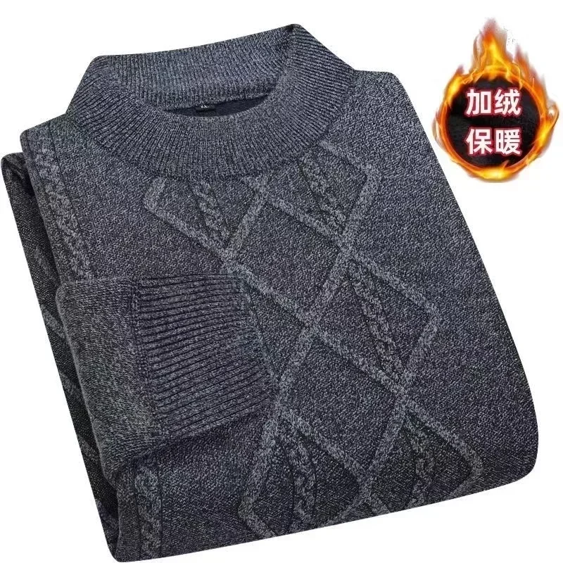 Pull chaud à col rond pour hommes, pulls optiques pour hommes, tricots solides, vêtements décontractés, automne, hiver, nouveau