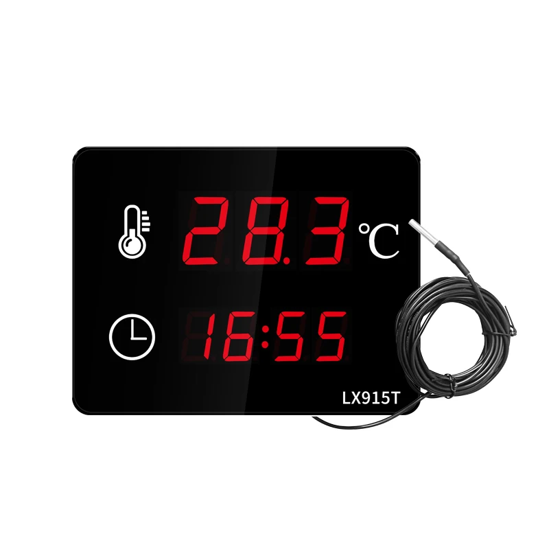 

Industrial high precision with waterproof probe temperature alarm instrument temperature time display meter ice bath sauna room