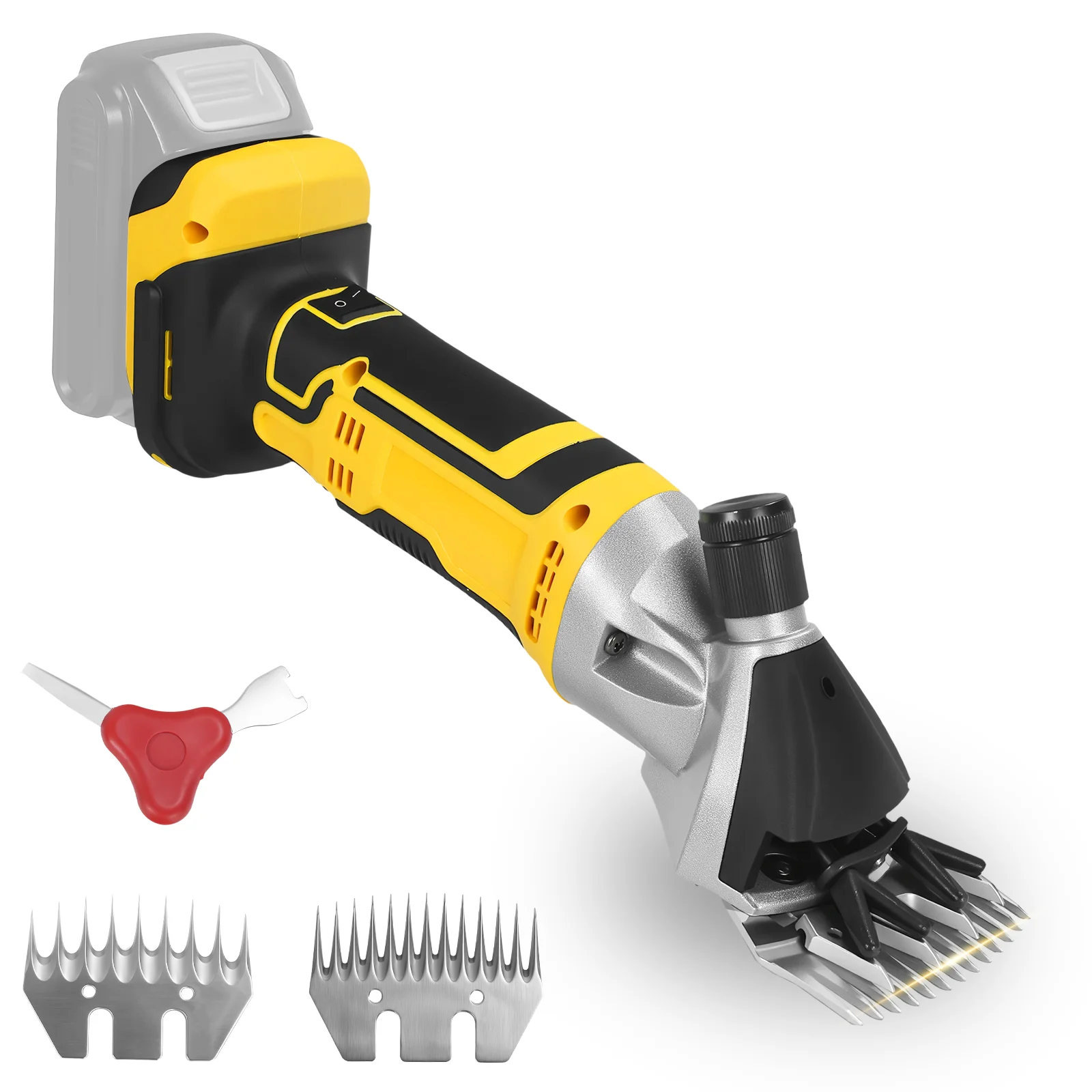 750W Cordless Sheep Shears Clippers 3000RPM 6-Speed Electric Wool Shears Sheep Goat Alpaca Grooming Tool For Dewalt 20V Battery