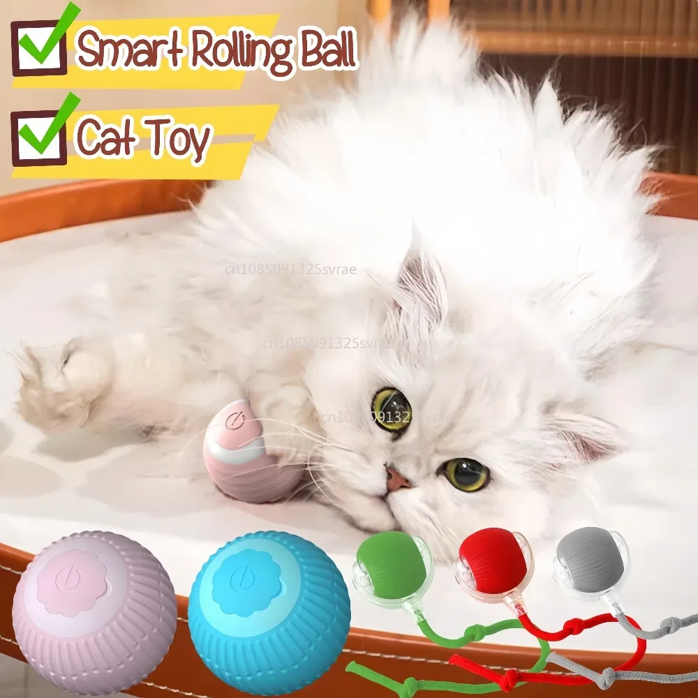 Cat Toys Interactive Smart Ball Gatos Indoor Automatic Rolling Magic Ball Electronic Interactive Cat Toy Cat Game Accessories