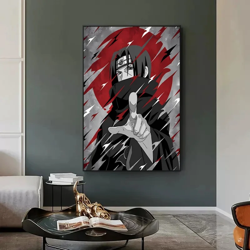 Canvas HD Prints NARUTO Uchiha Sasuke Home Room Painting Kid Action Figures Children\'s Bedroom Decor Birthday Gifts Hanging