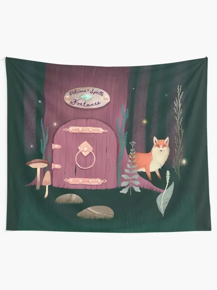 Sorcerer Of Woodland Charms Potions Spells And Fortunes Tapestry Aesthetic Room Decoration Cute Room Things Tapestry