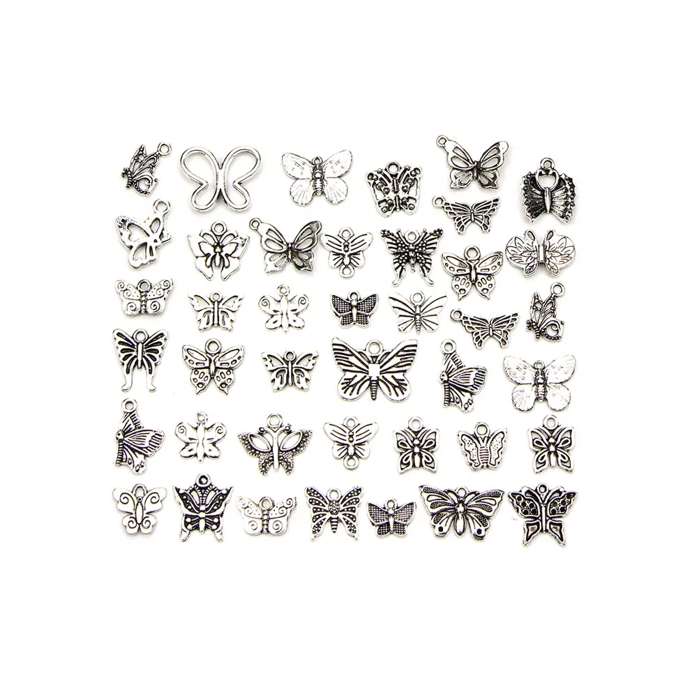 

60Pcs Mixed Charms Silver Color Animal Pendants Perfect for DIY Jewelry Making Accessories Necklace Bracelet Keychain
