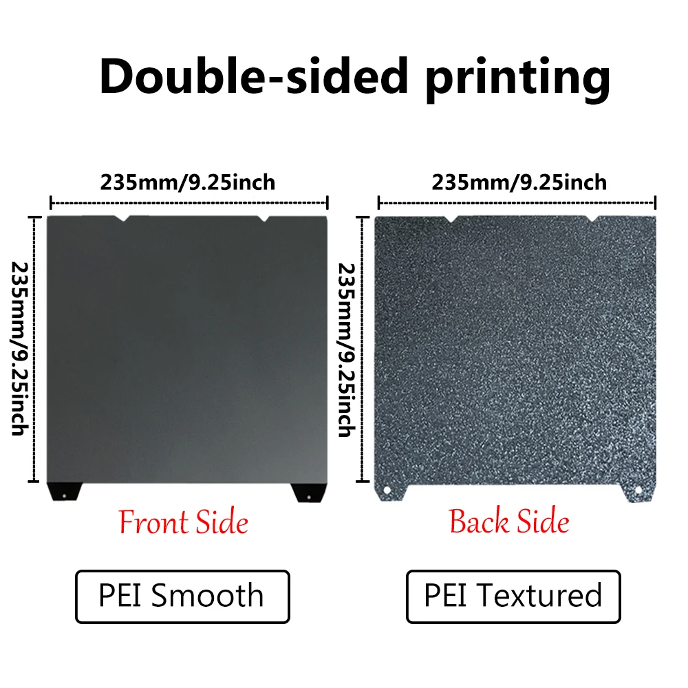 For Ender 3 V3 SE Build Plate V3 KE Texture Pei Spring Steel 235x235mm Smooth PET PEO Sheet For Creality K1/ Ender 3 S1/S1 Pro