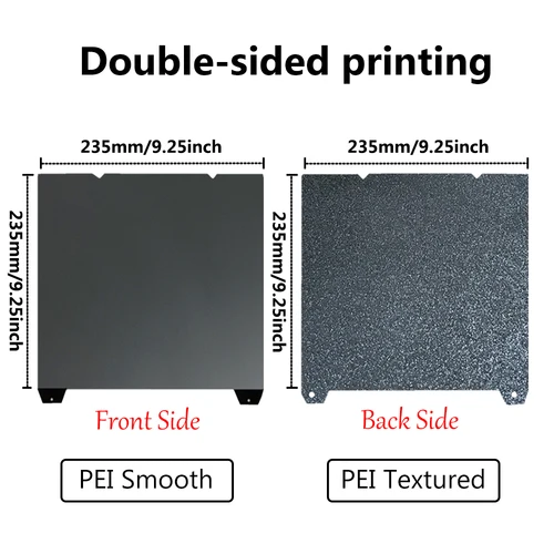 Imagen 2 del producto Hoja PEI lisa para Ender 3 V3 SE/KE, placa de construcción de doble cara, cama de hoja de acero con resorte PEO PET H1H PEI para Ender 3 S1 Pro K1 K1C