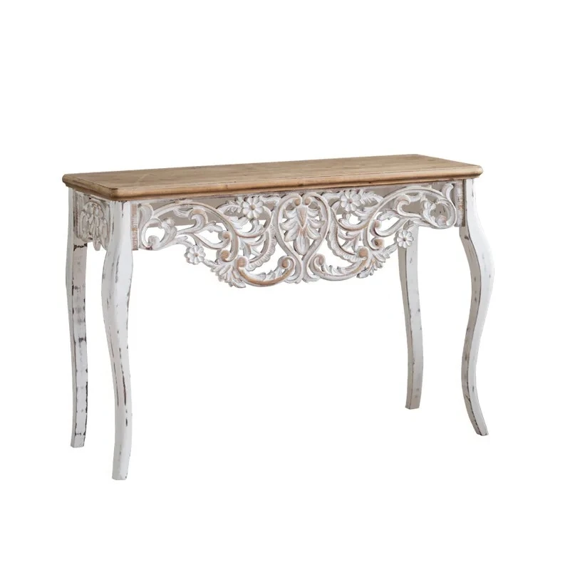 Hand-Engraved Solid Wood Entrance Table, Chinese Decor Frame, B&B & Wedding Backdrop