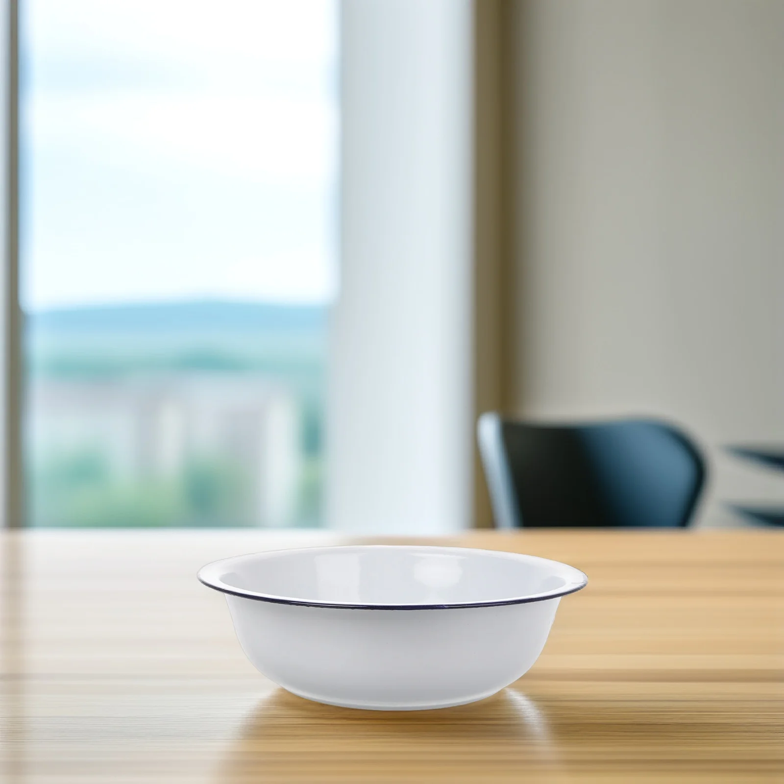 

Large Enamel Basin Vintage White Mixing Bowl Vegetable Washing Laundry Use Smooth Surface Classic Design Farmhouse Soup