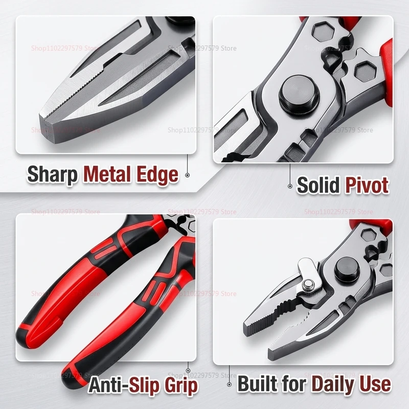 Heavy Duty Aviation Tin Snips Metal Snips Industrial Grade Multi-Function Wire Cutter for Metal Cutting DIY Electric Plumbing