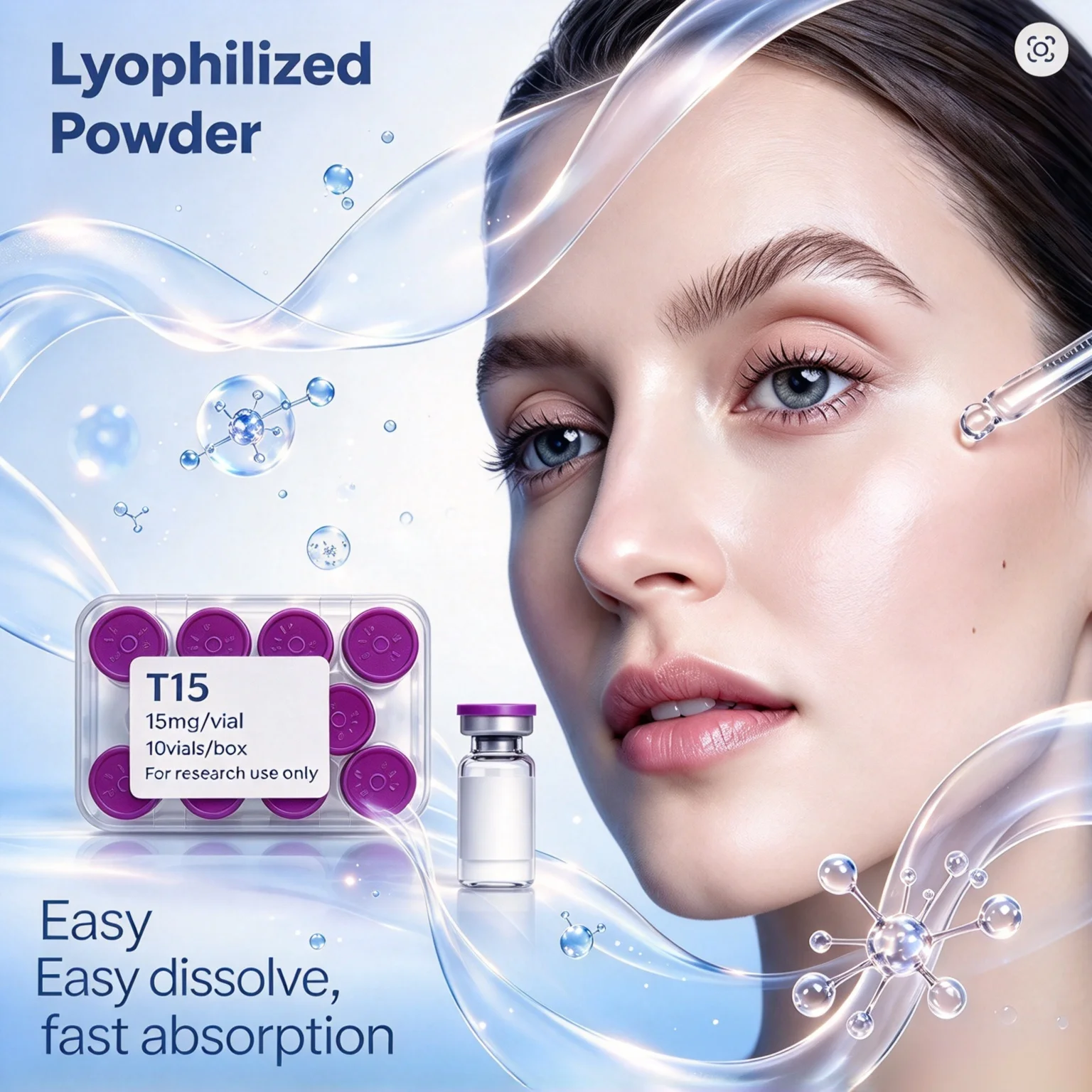 High-Quality  Freeze-Dried Powder, Repairs Skin Damage (Random Cap Colors, Production Date Subject to Actual Goods)