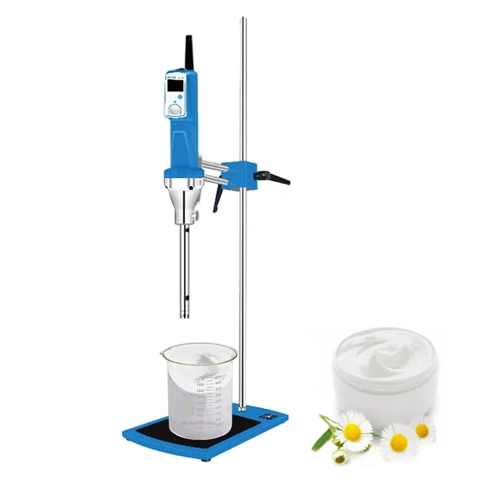 IKEME 10L High Shear Mixer High Speed Mixing Cosmetic Electric Laboratory Milk Cosmetic Homogenizer Emulsifier Mixer