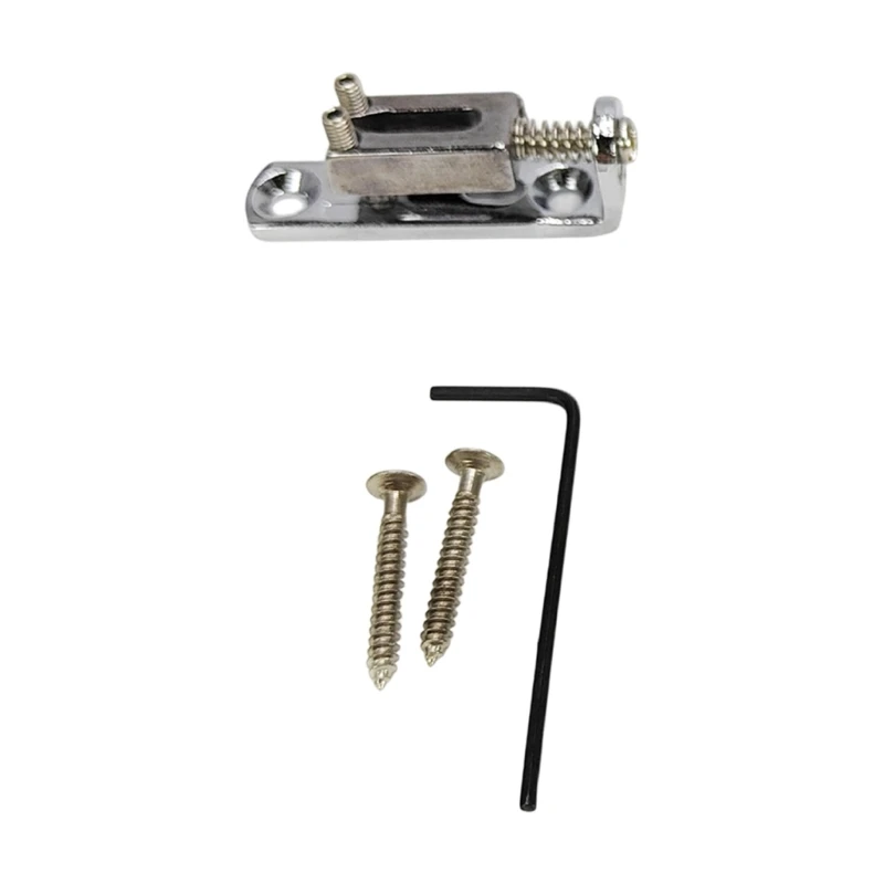 Adjustable Split Guitar Bridge Enabling String Height Control and Superior Musical Expression Metal Texture