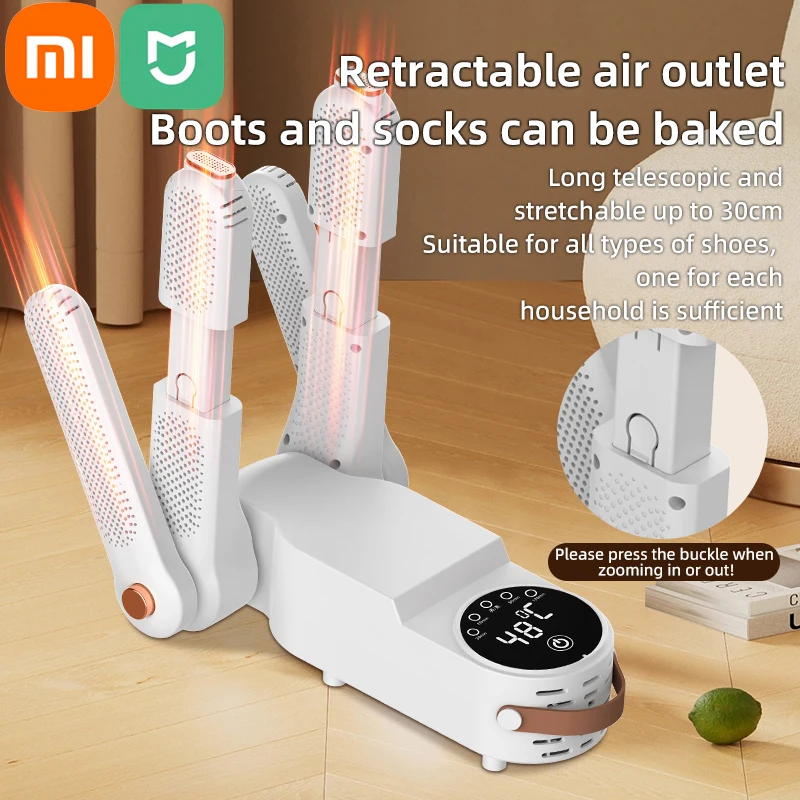 Xiaomi MIJIA-secador de zapatos eléctrico, calentador inteligente plegable portátil, desodorante de botas de secado rápido, secador de calcetines multifunción