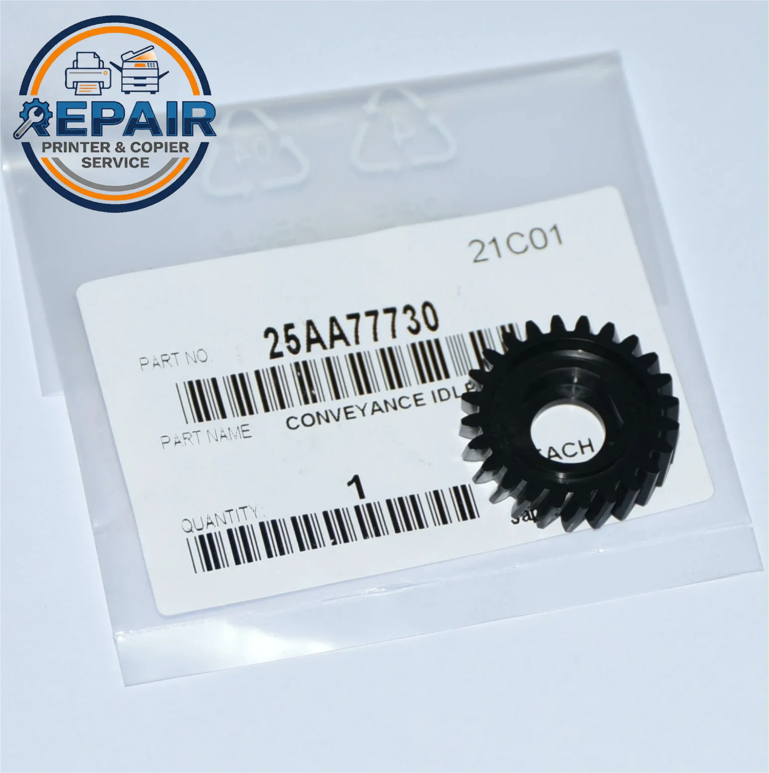 25AA77730 25AA-7773-0 24T Conveyance Idler Gear - Right for Konica Minolta C6000 C7000 C70HC C500 C5500 C5501  C6500 C6501