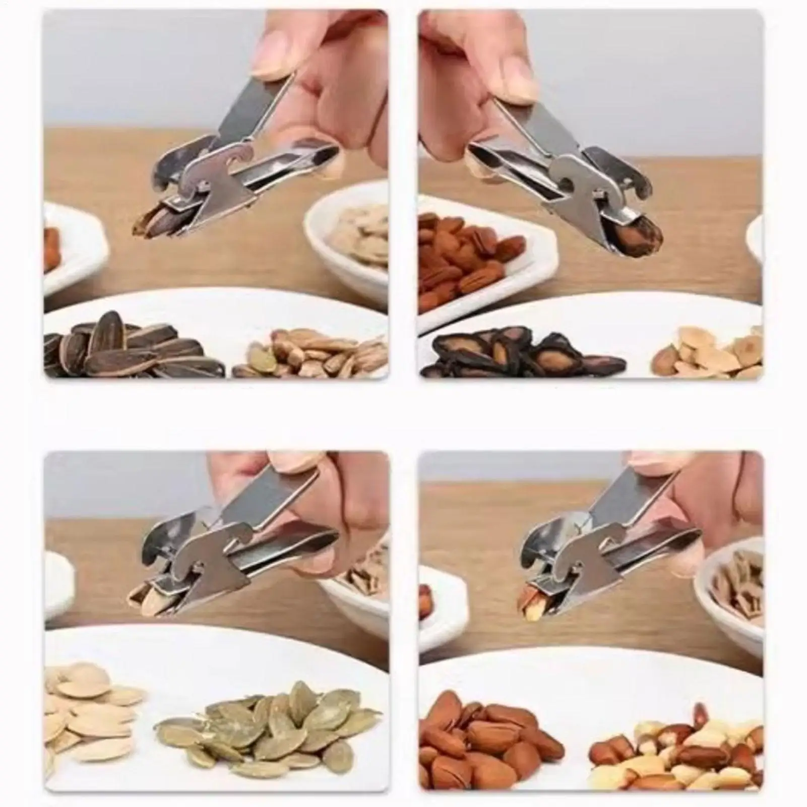 Nut Sheller Sunflower Seed Peeler Pistachio Almond Cracker Wide Mouth Design Multifunctional Kitchen Tool for Home Kitchen Daily