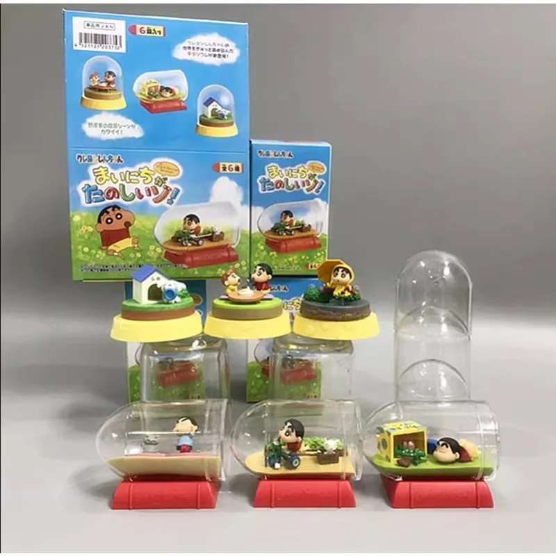 

Rement Crayon Shin-chan Bottle Daily Series Миниатюрная сцена Слепая коробка Аниме Фигурка Модель Настольная коллекция Детский подарок