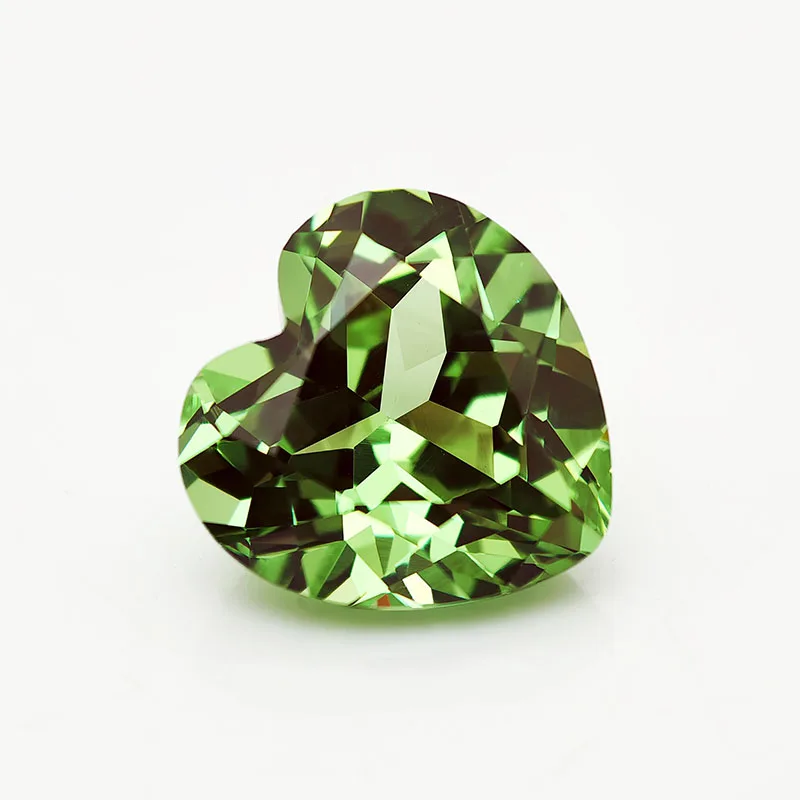 

Green Heart Christmas Trees Cut Yttrium Aluminium Garnet YAG Loose Gemstone Lab Diamonds Stones for Jewelry Making