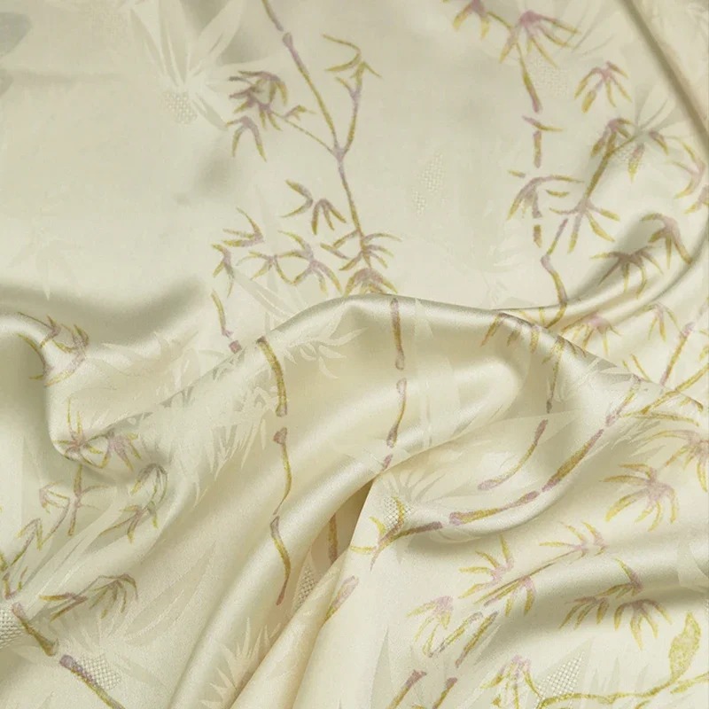 Printed Fabric Spring Summer Satin Jacquard Dress Han Clothing Cloth Apparel Sewing Meters Polyester Material Dress Fashion