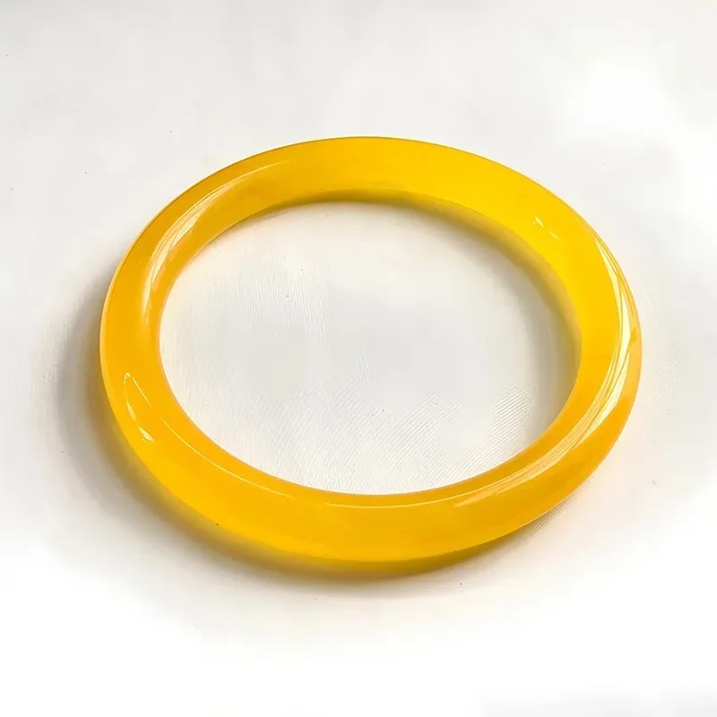 

Новый желтый круглый браслет из натурального кварцитового нефрита, женские универсальные украшения