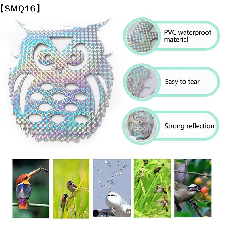 10pc Garden Laser Hanging Owl Scarecrow Owl Reflective Scare Bird Repellent【SMQ】 view 2
