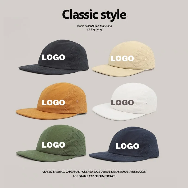 

Мужская бейсбольная кепка из пяти частей с вышивкой и плоскими полями в виде утконоса с настраиваемым логотипом