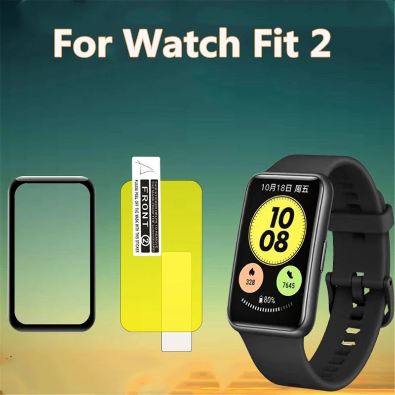 Transparent Protective Film for Watch Fit 2 Anti Scratch for Smart Band Screen Protector Cover 2 Pcs