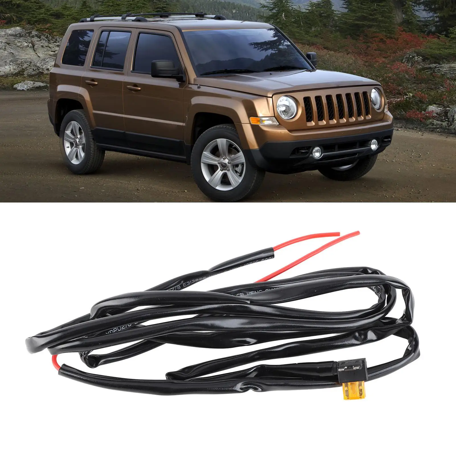 DRL محول الأسلاك تسخير تحسين السطوع سهلة التركيب خدمة طويلة الحياة كابل تحويل المصابيح الأمامية لرانجلر jk TJ