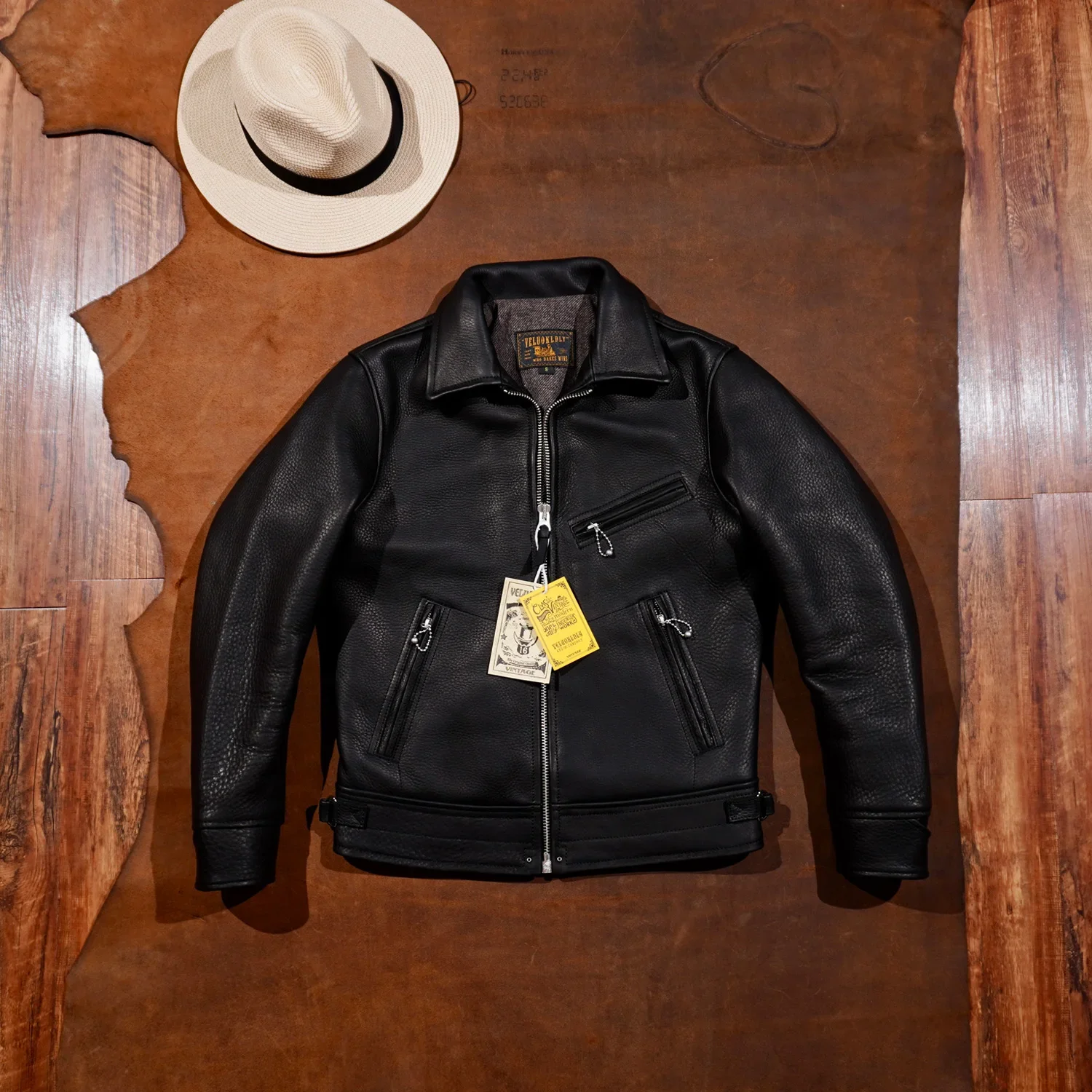 

Tailor Brando итальянская мотоциклетная мужская куртка из натуральной воловьей кожи, окрашенная в воде, классическая винтажная байкерская куртка