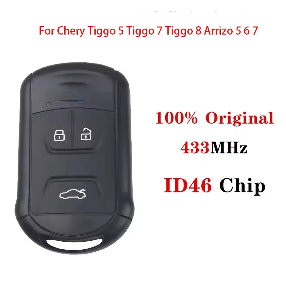 OEM Smart Remote Key 434Mhz FSK ID46 HITAG2 7953 Chip 3 Buttons For Chery Tiggo 5 Tiggo 7 Tiggo 8 Arrizo 5 6 7