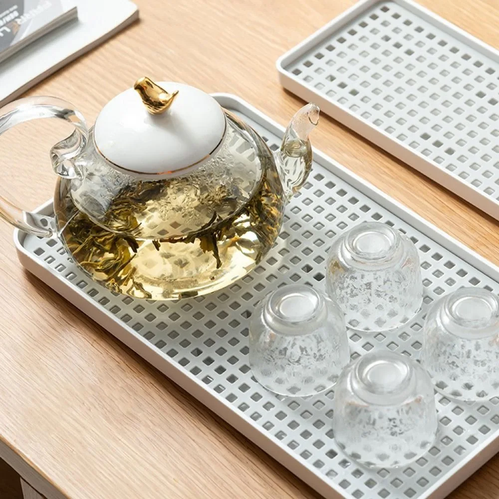Hot Fruit Dryer Tray Rectangle Tableware Plastic Dish Drainer Plastic Double-Layer Storage Rack Sink Drying Rack.