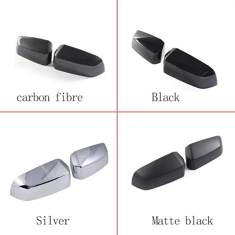 Car Rearview Mirror Cover For Ford Ranger 2023 ABS Carbon Fiber/Black Rear View Mirror Decorative Shell Exterior Accessories