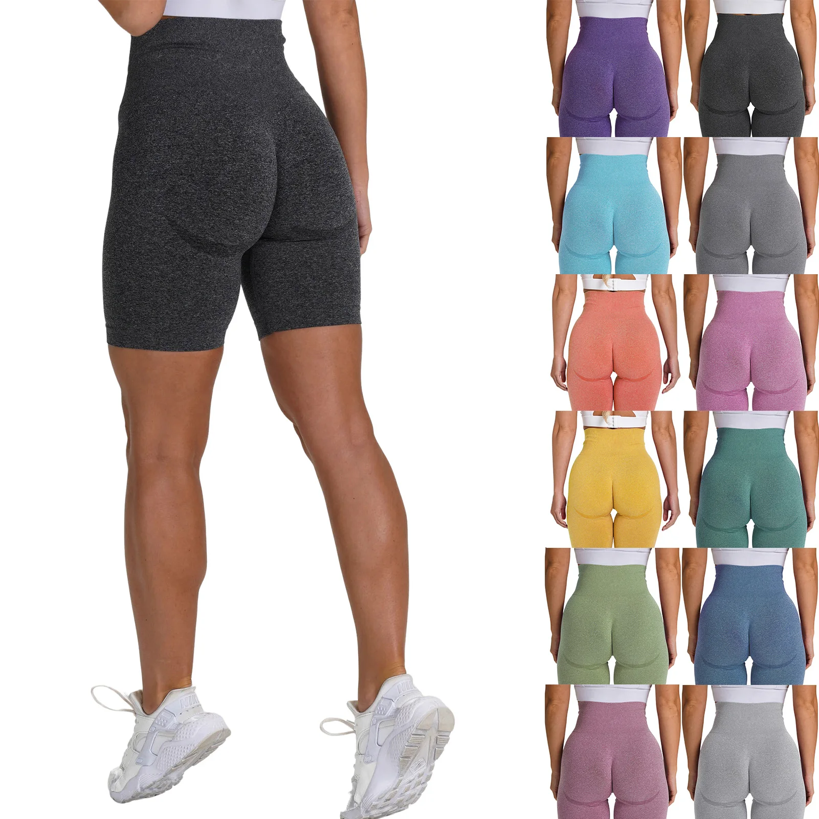 

Butt Lifting Shorts Women High Waist Seamless Leggings Running Booty Yoga Shorts Butt Lift Anti Cellulite Leggings for Workout