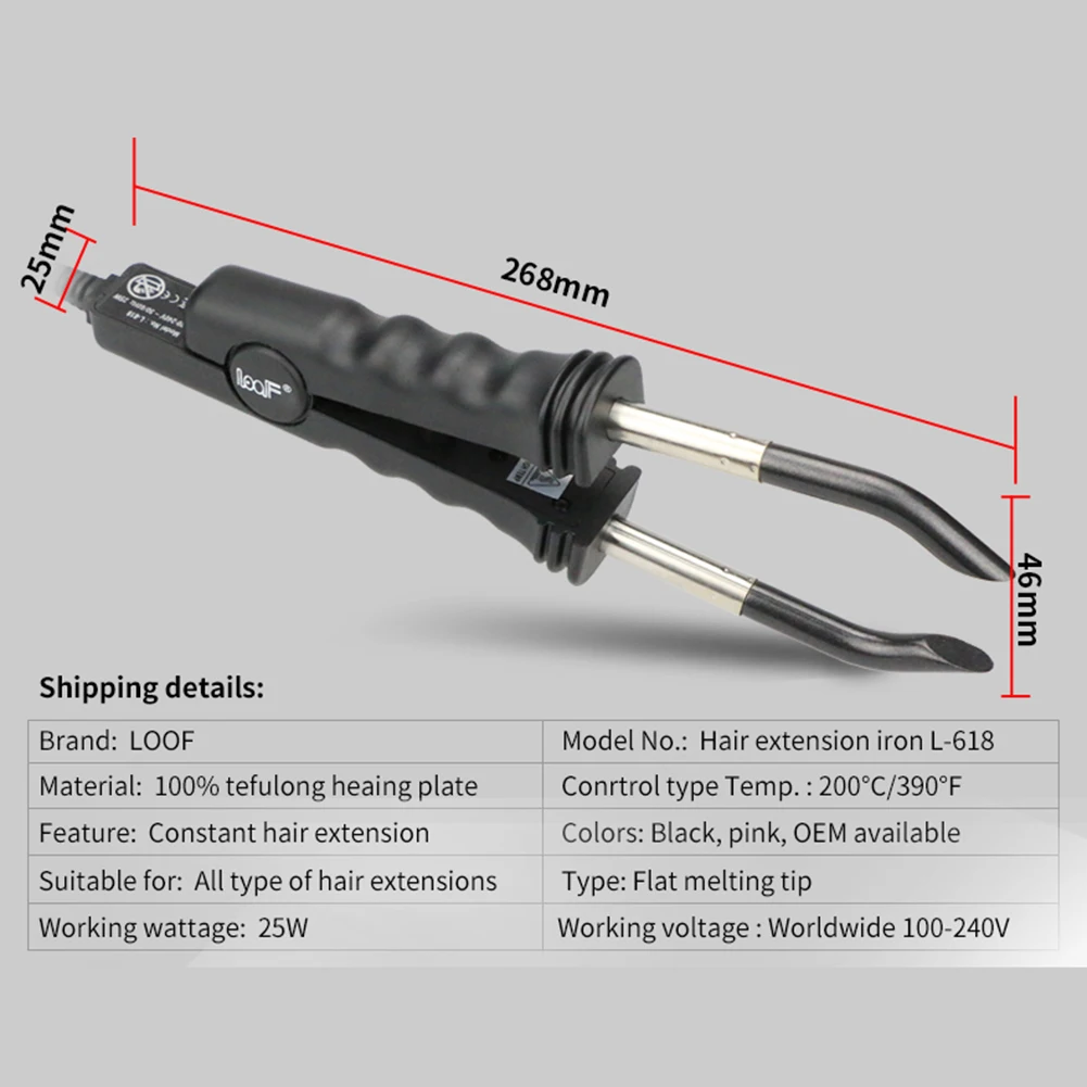 Herramientas de extensión de cabello de silicona, herramienta adhesiva de queratina eléctrica giratoria, codo, herramienta profesional de extensión de cabello para talleres