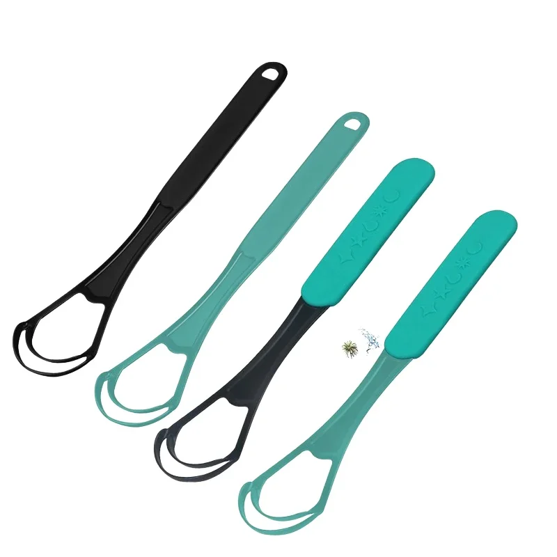 

Double Layer Tongue Scraper Silicone Tongue Scraper Brush Cleaning Food Grade Single Oral Care To Keep Fresh Breath Oral Health