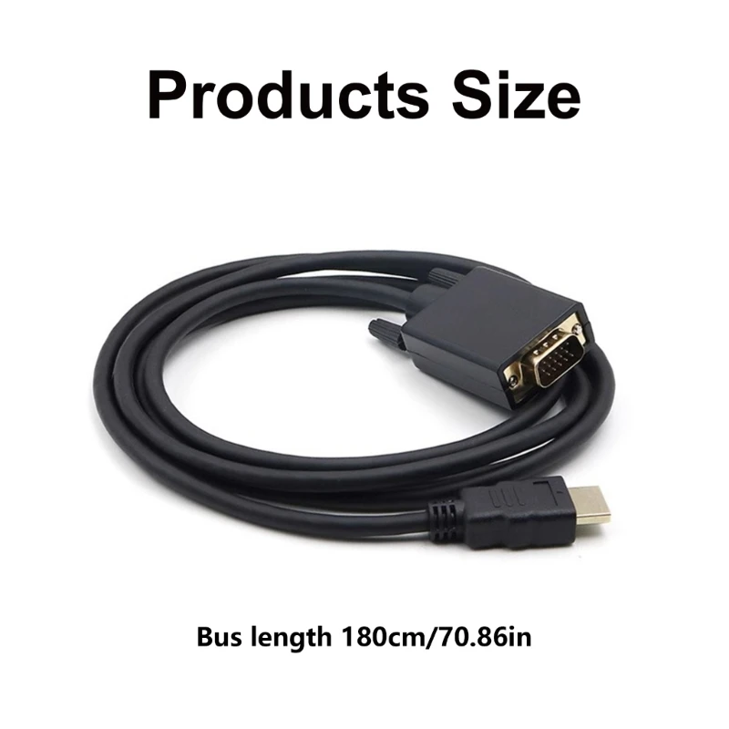 High Speed Cable Adapter Cord 15pin to VGA Cable to Computer Laptop PC HDTV 1080P@60Hz Male to Male