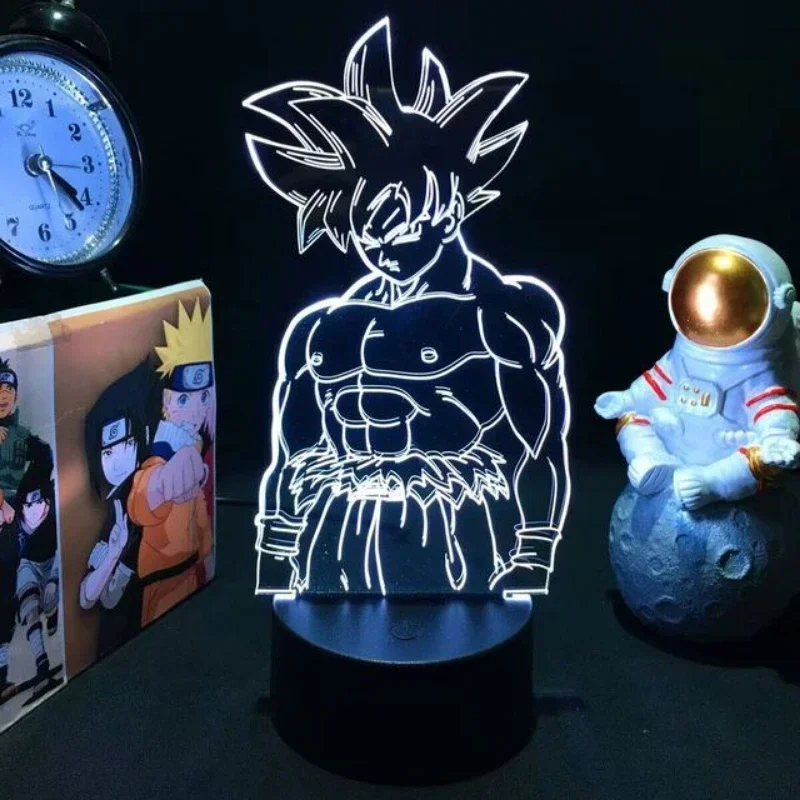 Cartoon 3d führte Licht Sohn Goku Gk Vegeta Anime Figur Nachtlicht Drachen ball Z König Kindheit Schreibtisch Lampe Raum dekor Geburtstags geschenk