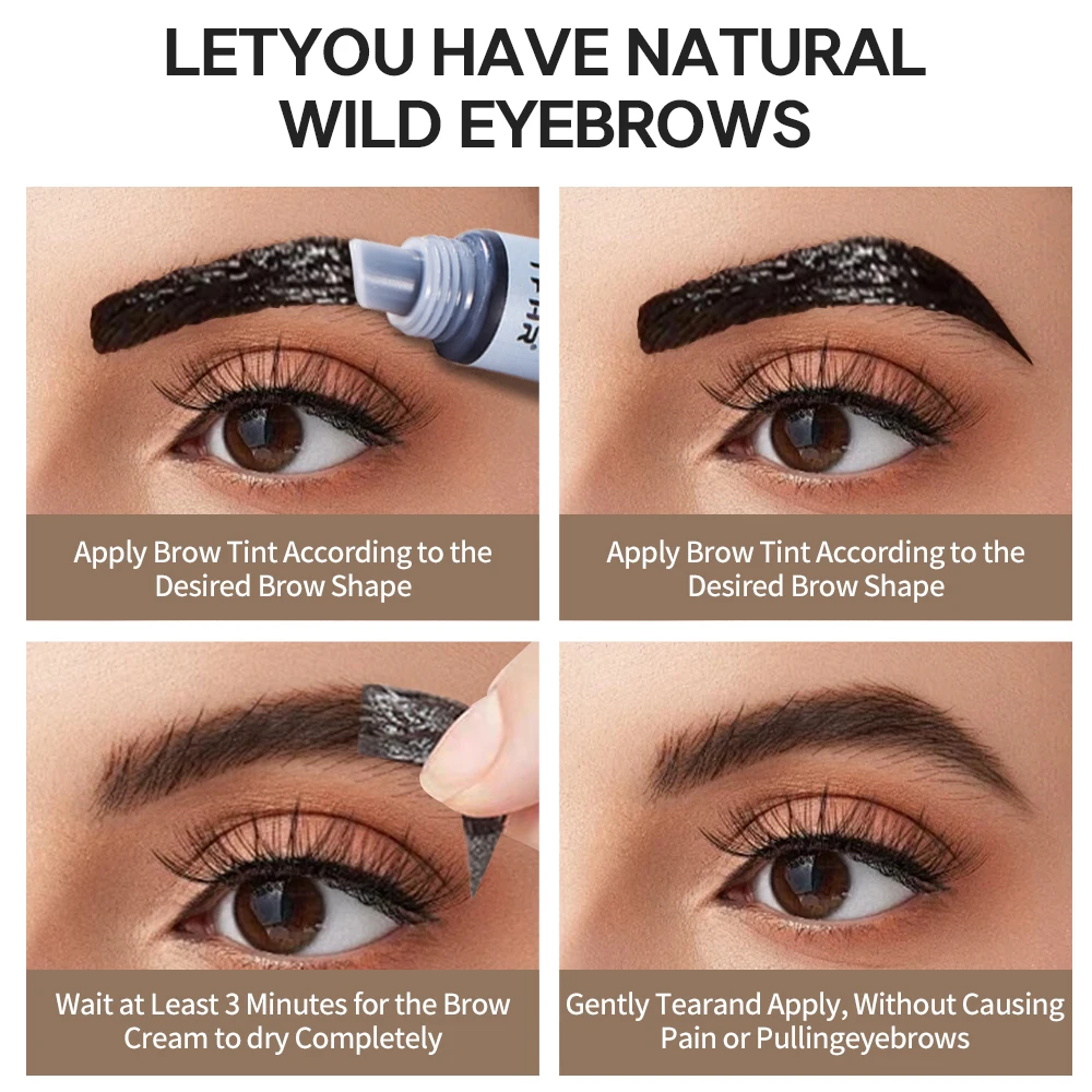 Peel Off Tinta per sopracciglia Gel per tatuaggi Marrone Cosmetici coreani Trucco Impermeabile Gel per sopracciglia a lunga durata Tintura per sopracciglia Migliora la tinta