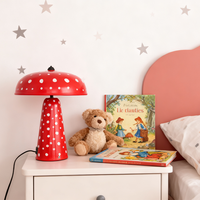 LED Mushroom Table Lamp Touch Switch Night Table Light E27 Base Wireless Charging Bedside Lamps ,Cafe Bar Room Decoration Lights