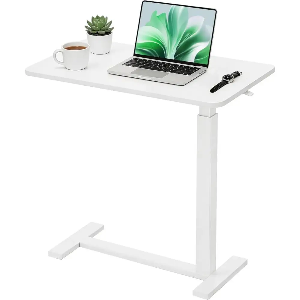 

Mobile Standing Desk, Adjustable Height Desk with Hidden Casters, Portable Laptop Computer Table with Rolling Wheels, fo