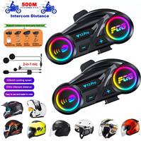 1/2pcs Y13Pro Wireless Bluetooth6.0 Motorcycle Helmet Intercom Headset Waterproof 500 m Intercomunicador Speaker Interphone