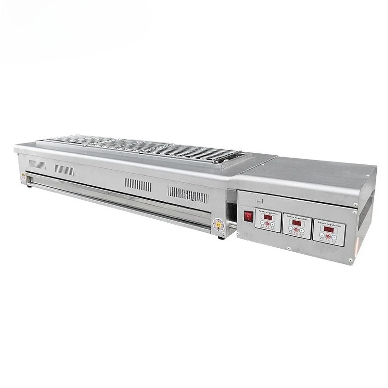 Electric oven, black fresh barbecue oven, commercial steel charcoal stove stall