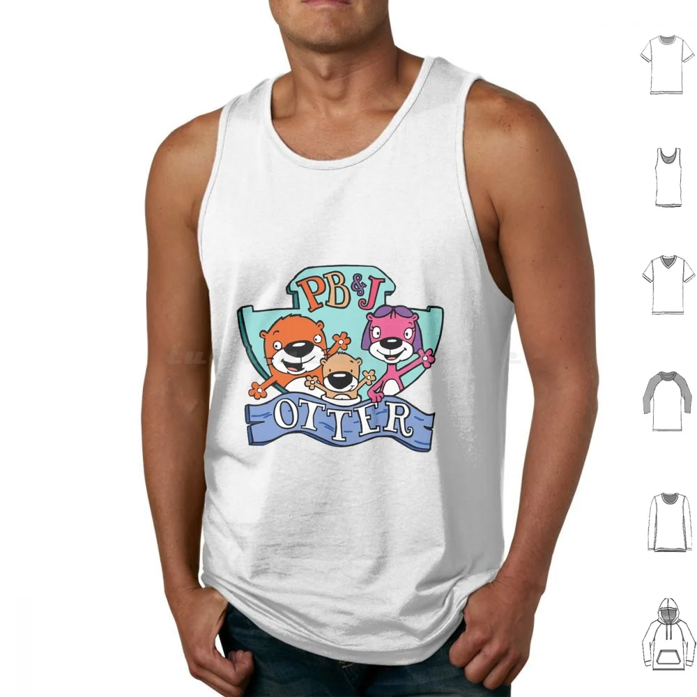 

Pb And J Otter Tank Tops Print Cotton Nostalgia Nostalgic Kid Childhood Show Tv Song 1990s 90s 2000s Gen Z Millennial Gen