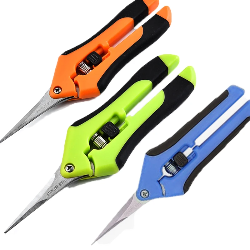 Garden Scissors Potted Plant Bonsai Pruner Gardening Flower Pruning Scissors Fruit Picker Farm Orchard Available Stainless Steel