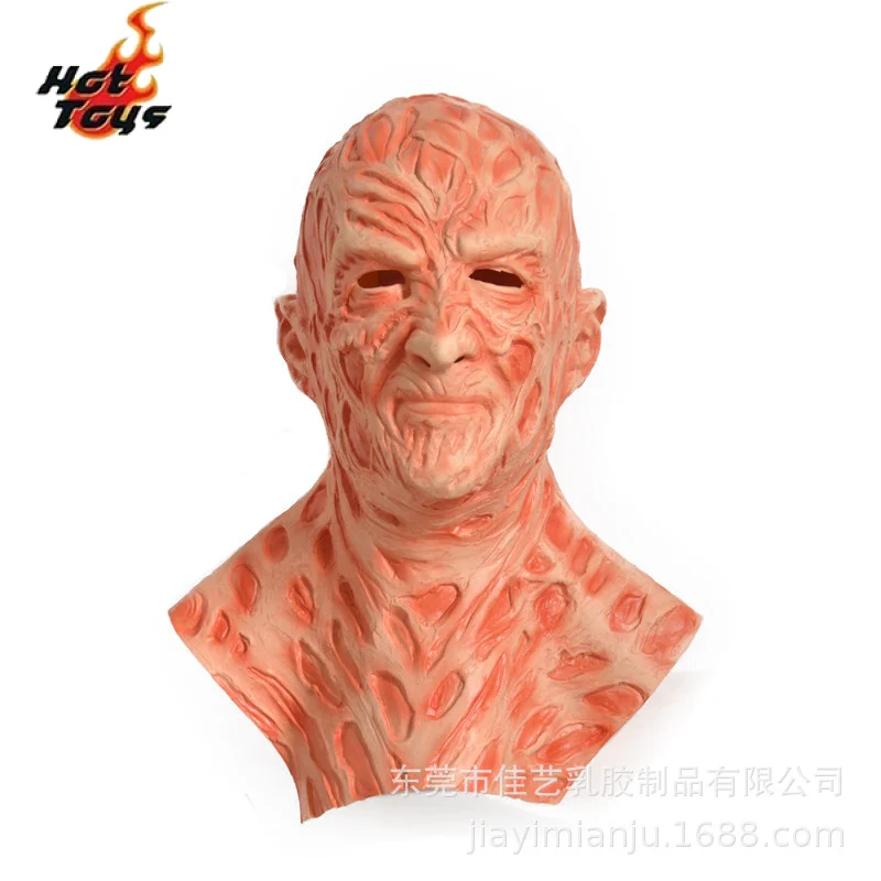 Freddy Horror Mask Cosplay Horror Halloween Costume Terror Freddy Krueger Masks Gloves Costume Props Terrifying Headgear Latex