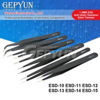 1.5mm Industrial Tweezers Kit Anti-Static Stainless Steel Tweezer Set Repair Tools ESD-10 11 12 13 14 ESD-15 integrated circuit