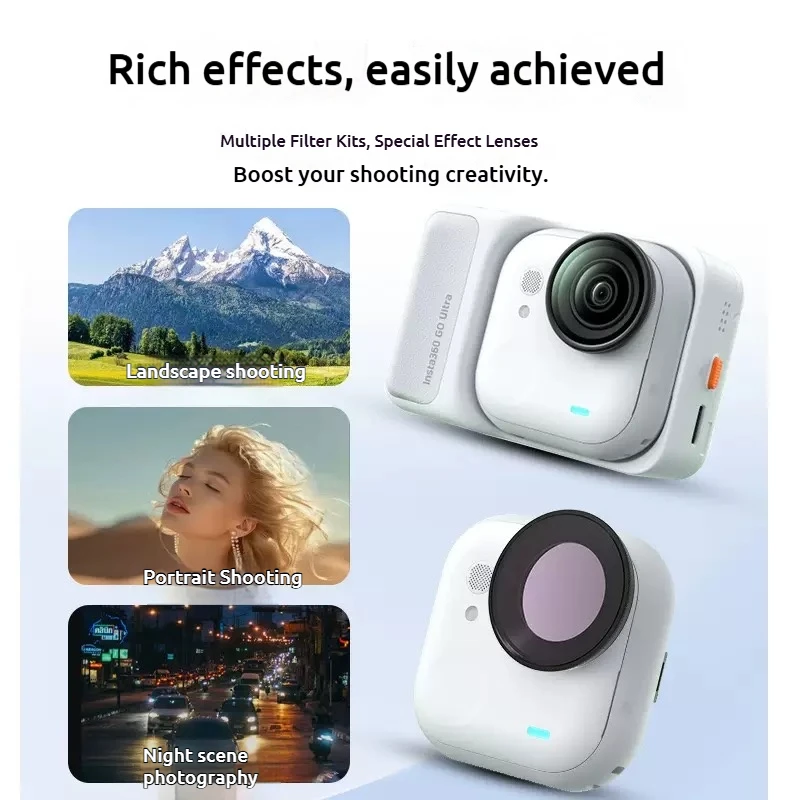 مرشح عدسة زجاجية بصرية JSR لمرشحات فيلم Insta360 GO Ultra Night CPL Black Mist Star ND لملحقات كاميرا Insta360