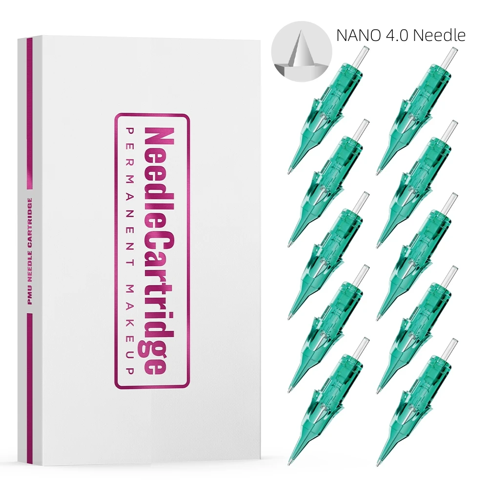 

10PCS Nano Professional Tattoo Needle & Film Safety Needle Tattoo Needle Eyebrow Lip Coating Colorant Nano 4.0 52nm Needles