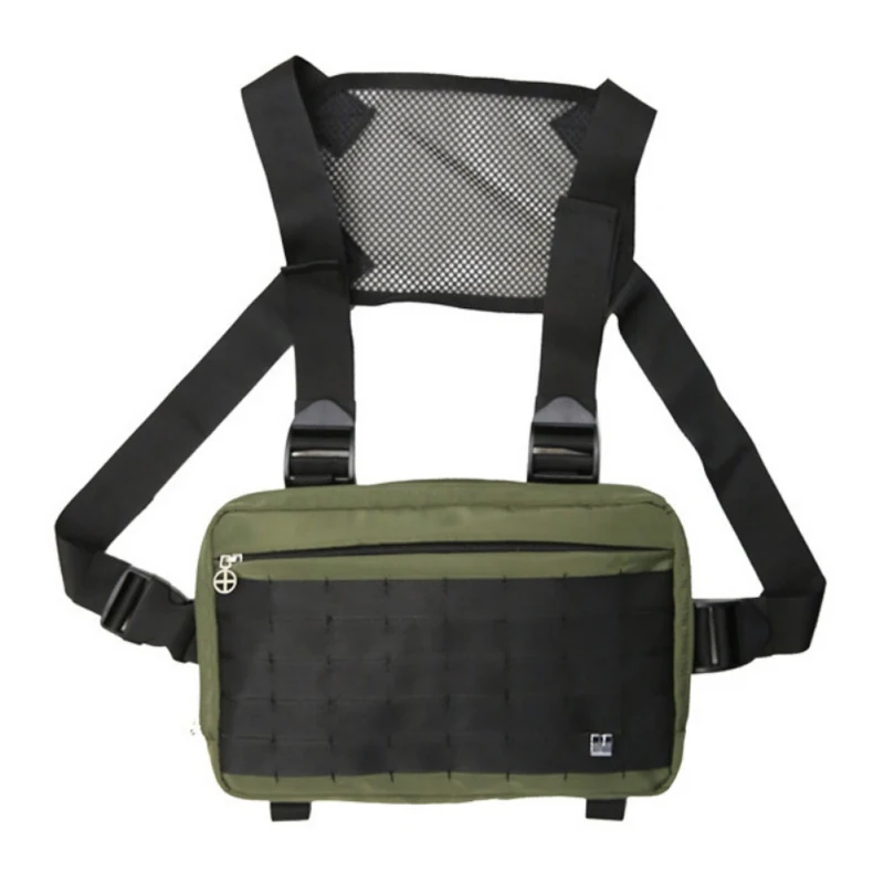 Men Women Tactical Adjustable Chest Rig Bags Hunting Waist Bag Functional Cross Shoulder Bags Chest Bag Hunting Accessories