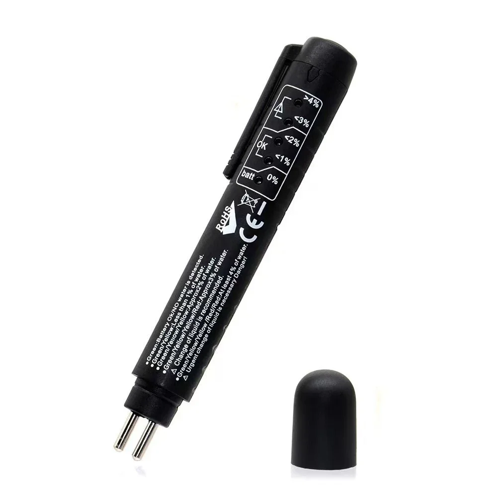 High-Precision Brake Fluid Tester Pen LED Moisture Detector for Car Brake Oil Auto Repair Diagnostic Tool with Instant Results