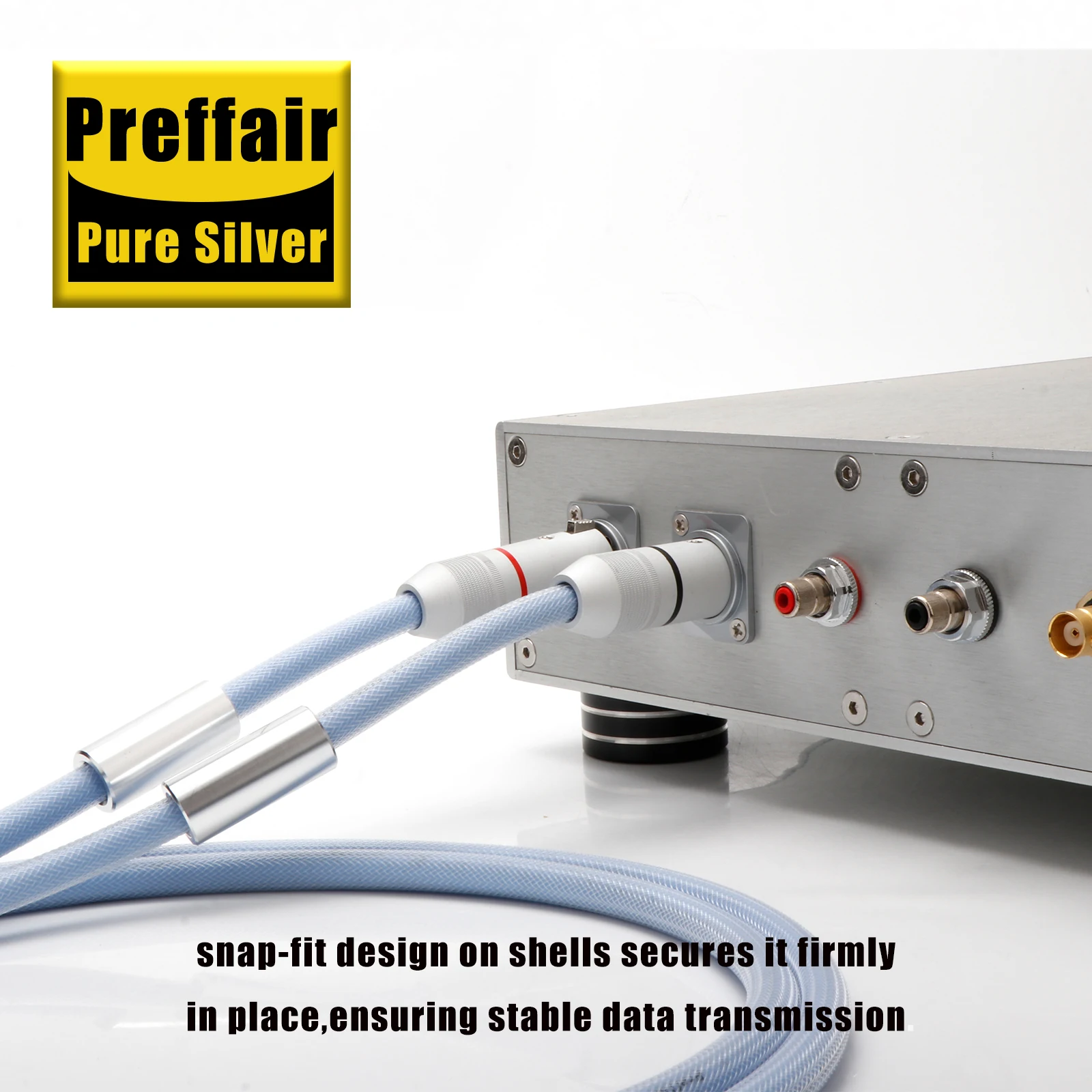 X458 4N Pure Silver XLR Balanced Audio Cable - High-End Interconnect with Anti-EMI Jacket for Audiophile Systems