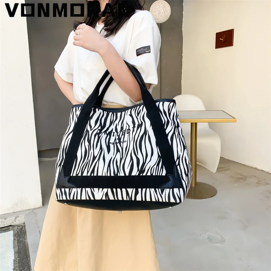 Fashion Canvas Women Handbags Large Capacity Ladies Shoulder Shopper Bag Famous Designer Casual Female Tote Top-handle Bags 2024